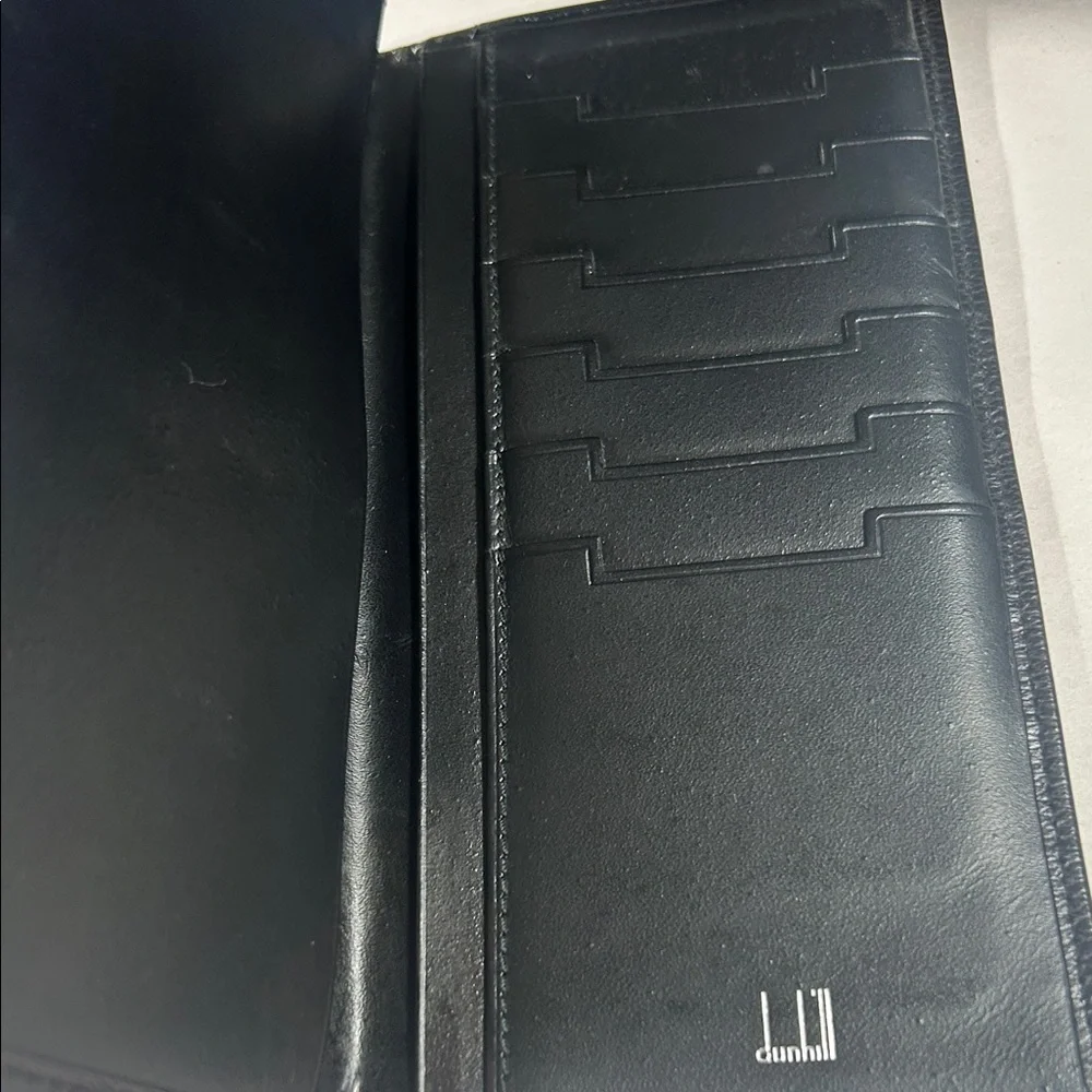 Burberry Black Leather Briefcase with Top Handles Dunhill Wallet set Rare